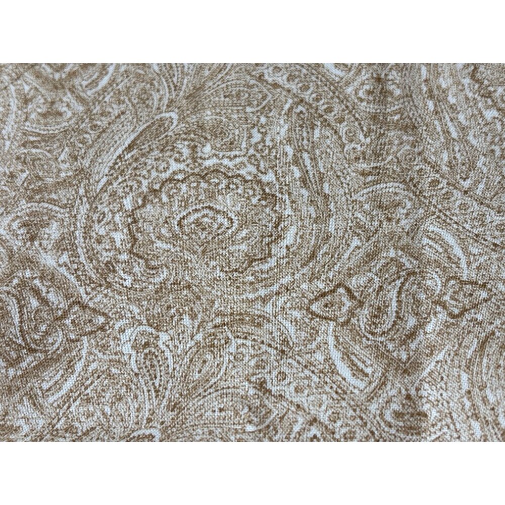 Paisley Pattern Beige & White Fabric 9x38" Cotton Material For Crafting Sewing U